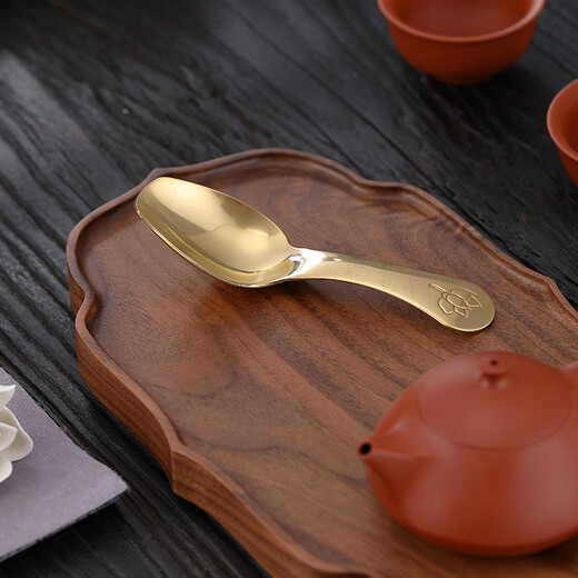 Betfair pure brass high-end tea spoon tea shovel household tea spoon Kung Fu tea set accessories copper tea spoon tea ceremony tea set brass lotus tea spoon