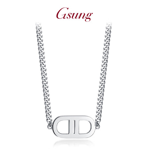 GsunG platinum women's necklace new PT950 pig nose chain fashion platinum necklace women's shiny side chain Need to be customized Contact before shooting