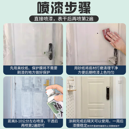 山头林村氟碳金属自喷漆铝合金改色防盗门翻新门漆大门铁门旧门铜门 BZ-9764户外爆花金