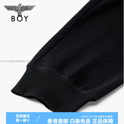 BOY LONDON春季男女同款休闲裤烫金印花朋克潮酷百搭工装裤N15903 黑色 XS