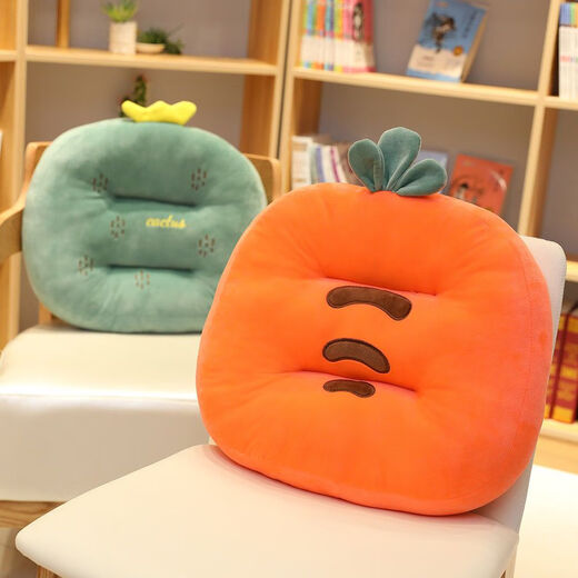 Yingzhu'er cushion office chair sedentary bench thickened seat cushion student classroom dormitory butt pad can sit on the ground mat Dinosaur mat one side plush mat one side heightening skin-friendly cushion universal for all seasons