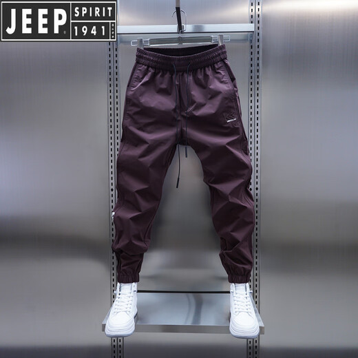 Jeep Spirit2025 Frühlings- und Herbst-Casual Hosen-Hose High-End-Stretch-Hose Trendy Herren dünne schlanke Kleinhose Männer schwarz 31 Empfohlen 125-135jin [Jin entspricht 0,5 kg]