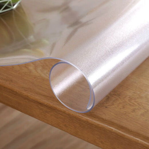 Feather Pocket Transparent PVC Tablecloth Soft Glass Waterproof, Oilproof and Anti-scalding Table Mat Rectangular Coffee Table Dining Table Mat Crystal Plate Tablecloth Upgraded Environmentally Friendly Pure Ultra-High Transparent 1.5 Style Width 80cm*150cm