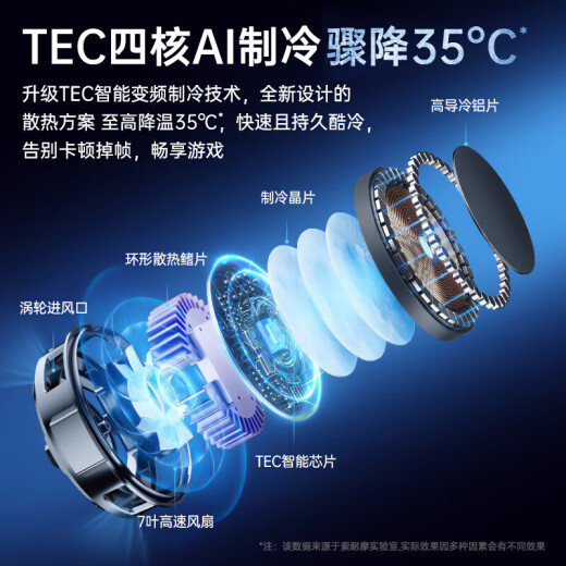 
Sonamo mobile phone radiator magnetically absorbs semiconductor refrigeration back clip game live broadcast tablet cooling artifact ultra-low noise suitable for Huawei Apple 15 Black Shark iPad Xiaomi OnePlus [Cooling Black Technology] can pressurize 120 frames magnetically absorbs AI temperature control