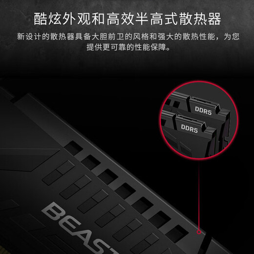 Kingston FURY 5th Generation 16GB DDR5 5200/5600 Desktop Memory Beast Beast Series Hacker God Bar Suitable for Black Myth Wukong Running Memory FRUY DDR5 5600MHZ Desktop Memory (Black) 32GB 2 (2*16G) 2 16G
