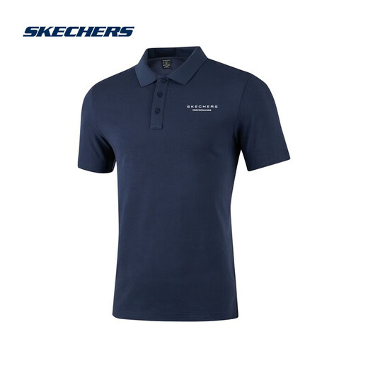 Skechers polo shirt men's summer breathable ice muscle quick-drying short-sleeved cool commuting sports T-shirt for dad P223M052