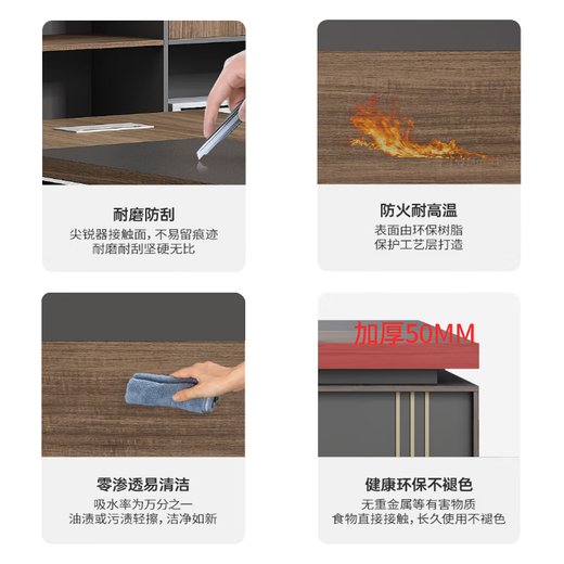 Xinhebang boss desk simple modern president desk and chair combination executive desk manager supervisor office furniture double-sided cabinet 1.8 meters single-sided cabinet