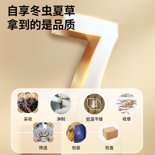 同仁堂品牌冬虫夏草约4根/g1g约4根装虫草自用高端营养滋补品北京同仁堂