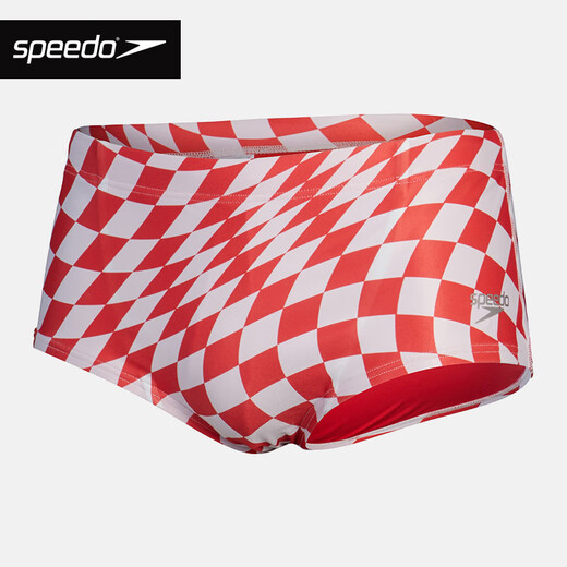 Speedo swimming trunks men's boxer swimming trunks printed fashion professional training anti-chlorine quick-drying high elastic comfortable anti-embarrassment swimming trunks watermelon color/white XL/38 size