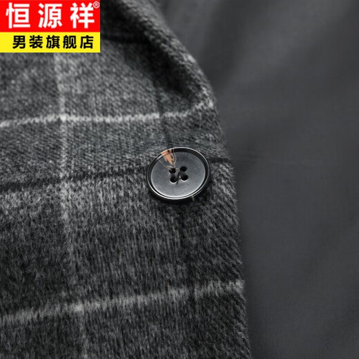 HENGYUANXIANG Veste en laine décontractée Veste en laine pour hommes Men de laine automne et hiver pour hommes mi-longs mode mode de mode masculin coloriage de fumée de fumée xl 175