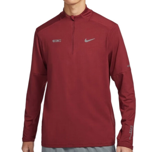 Nike (Nike) Camiseta de manga larga Men's 2025 Summer New Sports Training Collar Collar Collar HV8212-677 HV8212-677 Rojo/Año Nuevo estilo L L