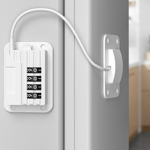 Thousand-speed wheel punch-free refrigerator lock safety lock cabinet locker sliding door lock punch/punch-free dual-purpose combination lock black