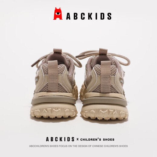 ABC KIDS儿童鞋夏款女童运动鞋中大童单网男童透气鞋3294 米/卡其  29 