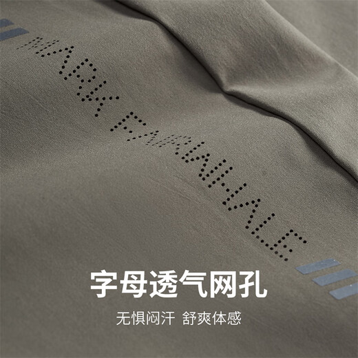 马克华菲【轻薄速干】休闲短裤男士25夏季新款休闲百搭运动宽松五分裤子 701卡其 3XL