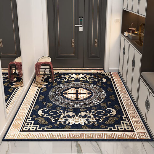 Qiqi Chinese-style floor mats household red carpet door mats with blessing character entrance mats door entry door mats door mats and foot mats Xiangyun Ruicai-Red 160*230cm