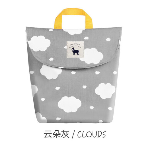 Baby Diaper Storage Sac Sac à couches extérieure Portable Vêtements de bébé Sacs de couches Pack de couches Sac de suspension Yunduo Grey [Zipper Horizontal Style]