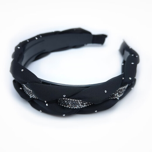 Jiao Xuefeiogen yarn starry light luxury headband black high skull forehead pressure hair bundle going out versatile headband hair accessories headwear