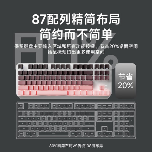 Forward TK870 Wireless mechanischer Tastatur und Maus-Bluetooth-Drei-Mode-Blackberry Side-Gravur 104-Taste-Gaming E-Sports Desktop Laptop Office Wired Universal Peripheral Blackberry Side Side Gravur-87-Taste [drahtloses Bluetooth-Drei-Tem-Platte] weißes Licht + WLANE MOUSE MOUSE TEA AXISE (codiertes Büro) (codiertes Büro) (codiertes Büro) (codiertes BLUETOOTH).