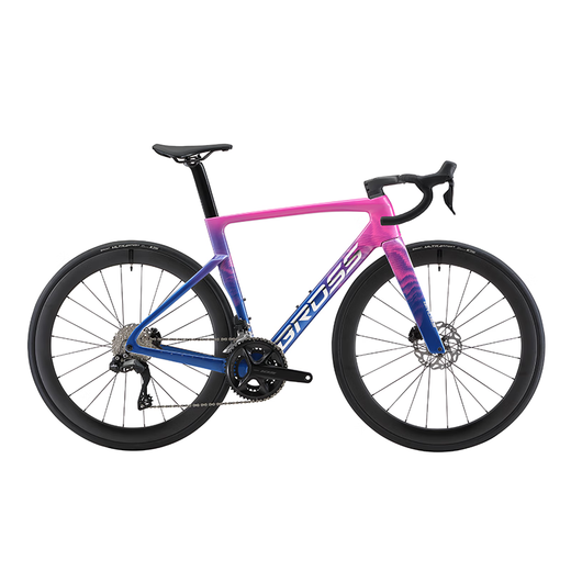 BROSS road bicycle new windbreaker Vagabond Aero 6I R7170 2*12 speed 105 electric carbon wheel Vagabond Aero 6I Blue Rose XL 24