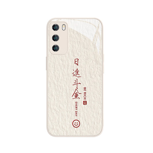 富朴适用华为mate40pro手机壳情侣mate6050平安喜乐nova11龙年p60p50 玻璃中国红平安喜乐 ABL14697 华为P60