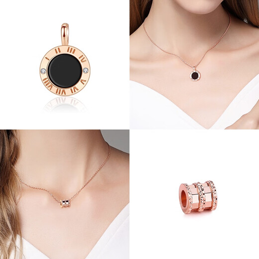 DL 1998 Fat Donglai same style 18K gold pendant single pendant single women's necklace color gold pendant without chain K rose gold color silver charming small waist-rose gold