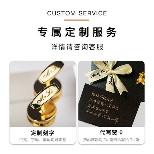 Permanent winding tourbillon movement high-end French cuff links for men's light luxury cuffs custom shirt suit sleeve nails Gun color Swiss movement 2 generation permanent dustproof glass cover