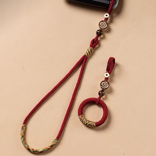Leledi antique ring key chain pendant key pendant woven rope car key chain ring buckle-dark green