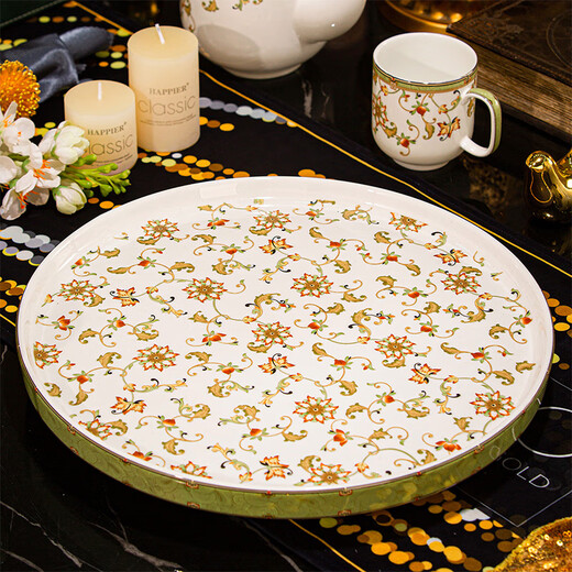 NINE CRANES high-end Jingdezhen water set housewarming and moving bone china water cup high-value tea set complete set of wedding gifts for newlyweds like flowers 8-piece set | gift box + ghostwriting greeting card