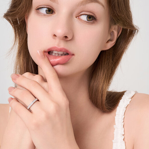 I DO&CO. Love letter couple ring sterling silver ring couple 925 ring women's light luxury wedding ring ins silver ring love letter ring (men's open/women's closed size 13) 925 silver