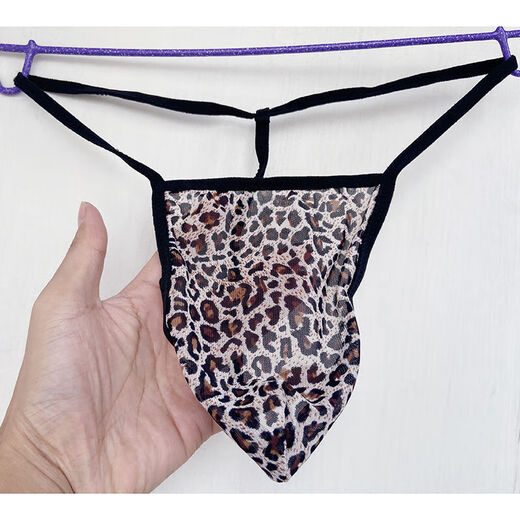 Wen Shiou Herren sexy Unterwäsche Tanga transparent sexy sexy Streifen Nicht geheimer Dreieck transparent T-Pants Nische Hobbys vertraulich einteilig Schwarz