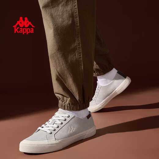 Kappa Herrenschuhe Leinwandschuhe für Männer 2025 Frühlings- und Sommer Neuem atmungsaktives vielseitige schuhschuhe dünne kedenresistente weiße schuh trendy pelican grau 44