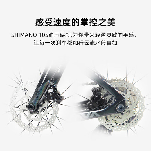 Jiawo JAVA road bicycle hydraulic disc brake 7170 electronic speed barrel shaft carbon fiber bend handle racing VESUVIO bright titanium L (height: 178-188CM)