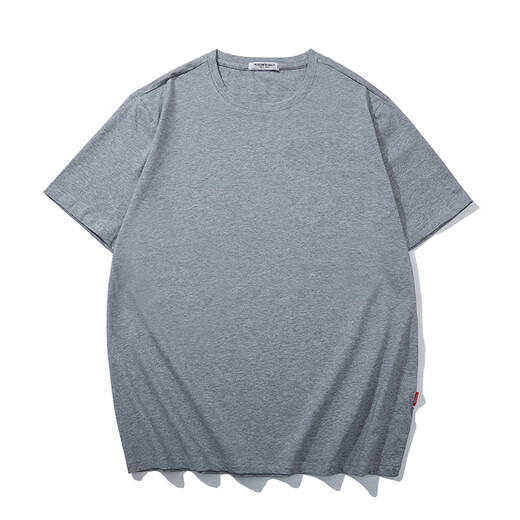 
Yuguan summer thin short-sleeved T-shirt for men's large size elastic loose fat man extra large size fat man plus fat plus size half-sleeved T-shirt space gray T1661 8XL