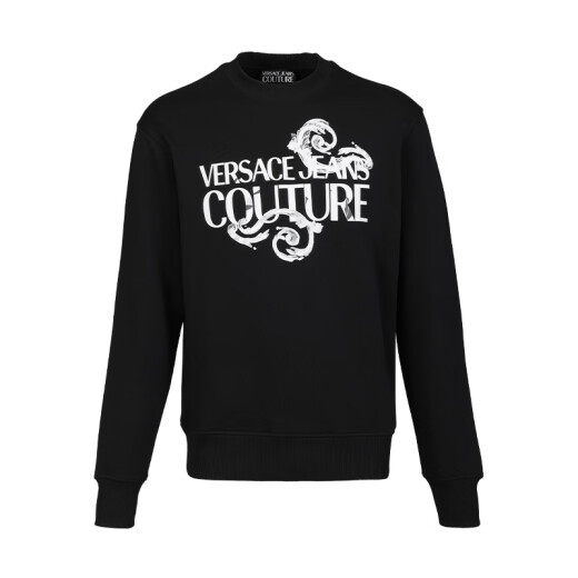 Versace Jeans Couture Luxury Men's Round Neck Letter Tint Swisshirt Camiseta de manga larga 12127 Regalo Black XL