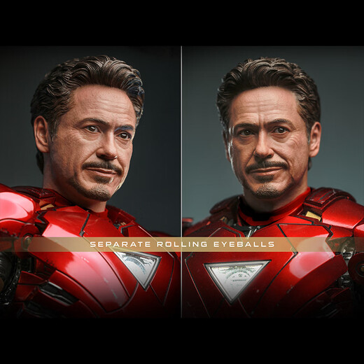 HOT TOYS钢铁侠MK6 2.0合金人偶连拆甲台单套装 MMS687D52钢铁侠MARK6 2.0