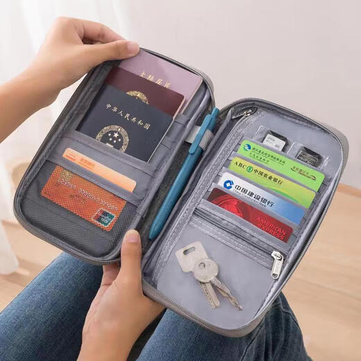 
Anti-theft passport storage bag waist bag travel passport clip portable large-capacity certificate air ticket protective case main picture model