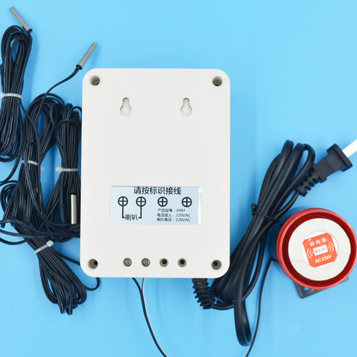 
Kailux 9904 four-channel temperature test alarm multi-channel high and low temperature alarm upper and lower limit digital display adjustable temperature control host 9904+4 10-meter temperature measuring probes