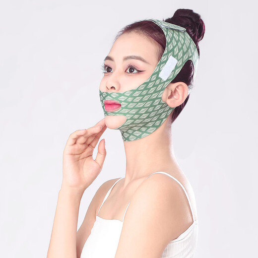Adults have a happy face sculpture, facial lifting and tightening artifact, face slimming chin, nasolabial fold elimination, V-face artifact mask bandage, diamond grid