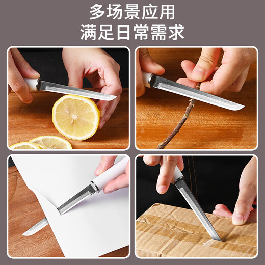 兴刃大马士革纹水果刀家用瓜果刀削皮刀随身便携户外小刀烤肉刀