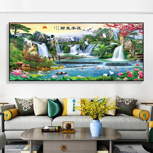 Handwerksmann Zeit begrüßt Kiefern Wohnzimmer Sofa Hintergrund Wanddekoration Teelaum Hängende Malerei Landschaft Malerei Landschaft Kalligraphie und Malerei Büro Wandmalereien Hall [Begrüßung] CT-3882 250*100 cm modern