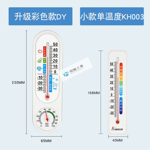 XMSJ Thermometer im Innen- und Außenbereich, Präzision trocken und nasse Thermometer Haus für Kinderzimmer mit Wandmontierter.
