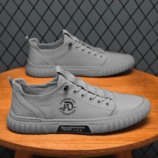 Wuken-Leinwandschuhe Herrenschuhe Frühling Neues atmungsaktives Sport und Freizeitbrettschuhe Trendy Herren alter Peking-Stoffschuhe Männer FH-Qianmu-X718 Black 41