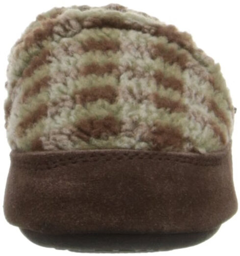 Acorn Children's Soft Soled Slippers Comfortable and Warm Home Shoes Elephant Theme Lightweight Brown Check 8-9 M US Toddler