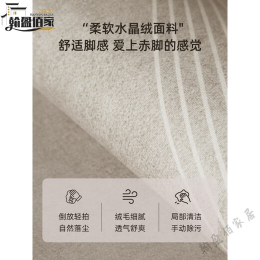 Tianjin Cuihuangkou Carpet Living Room High-end Light Luxury 2025 No Washable Wipeable Sofa Tea Table Floor Mat Large Area Shiwei-15937 150*200cm [Suitable for 2-3 people sofas]