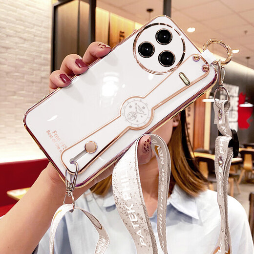 Ruisipai Redmi K80 mobile phone case Xiaomi K80pro wristband protection silicone cover crossbody lanyard lens all-inclusive anti-fall redmik soft shell k8o ultra-thin por female trendy creative butter green with wristband holder free full-screen steel film + crossbody lanyard Redmi K80