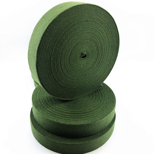 阿力牛 ABZ101 帆布背包织带 耐磨耐用打包捆绑带  军绿色2.5cm*10m 厚度2mm