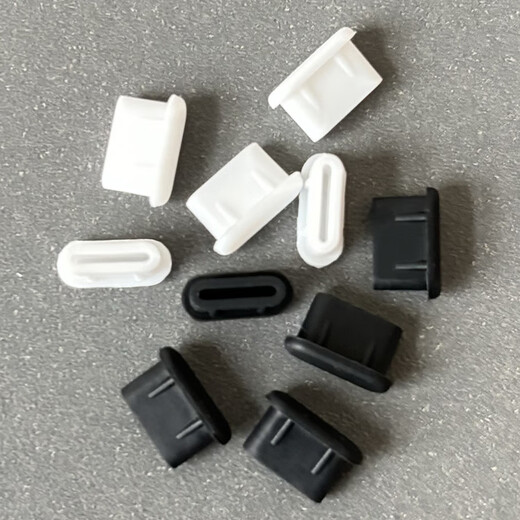 Danyang Qingtian customized typec dustproof silicone plug for Android phones Xiaomi OPPO Huawei Honor VIVO charging port black 10 pcs