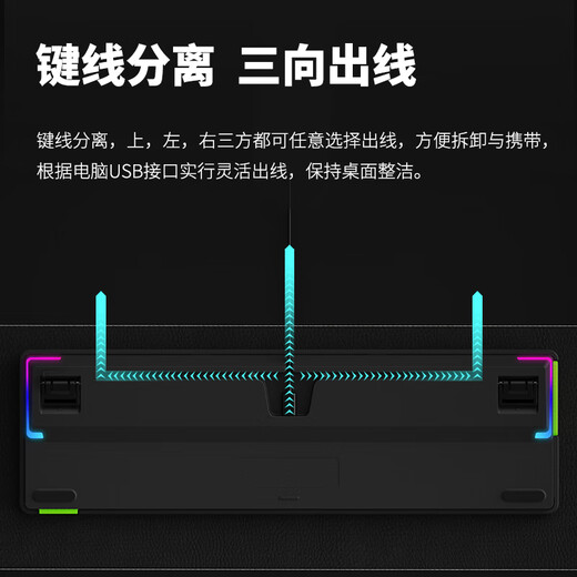 Rapoo V500PRO upgraded model 104-key wired backlit mechanical keyboard gaming e-sports laptop office full-key rollover programmable keyboard red axis