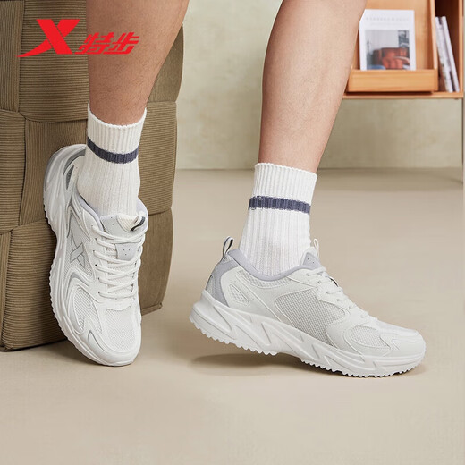 
Xtep men's shoes sports casual shoes spring and summer mesh breathable soft elastic lightweight heighten dad casual shoes men