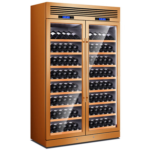 CIGARLOONG CL-320WB Red Wine Cabinet Stainless Steel Constant Temperature Wine Cabinet Intelligent Negative Ion Purification Double Door Air Cooling Rose Gold Full Version